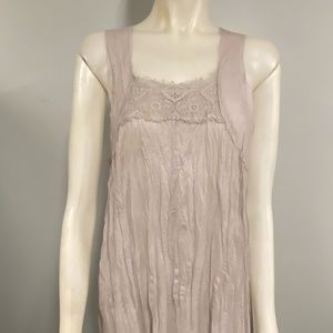 acote sheer gray muslin dress size 4